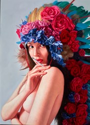 She by Mila Alexander - Original Painting on Box Canvas sized 26x36 inches. Available from Whitewall Galleries